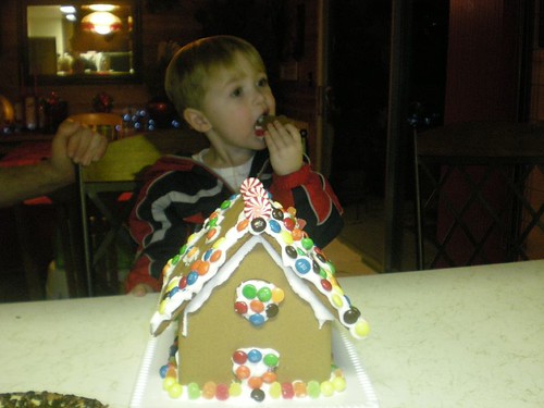 Eating Gingerbread House