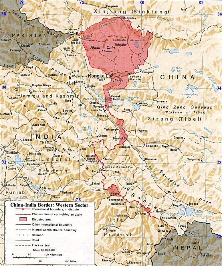 map of himalayas. pass in the Himalayas (the