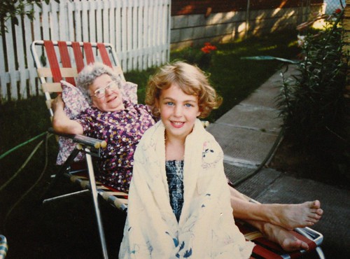 Me + grandma + blankie intact