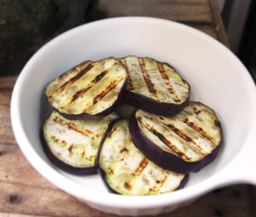Eggplants after grilling
