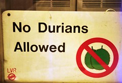 no durians allowed