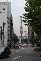 Tokyo Tower in Gaien Higashi Dori