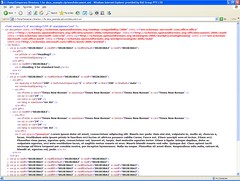 Screenshot of the xml in a docx file
