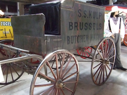 wagons in 1800s. Butchers Wagon circa 1800s