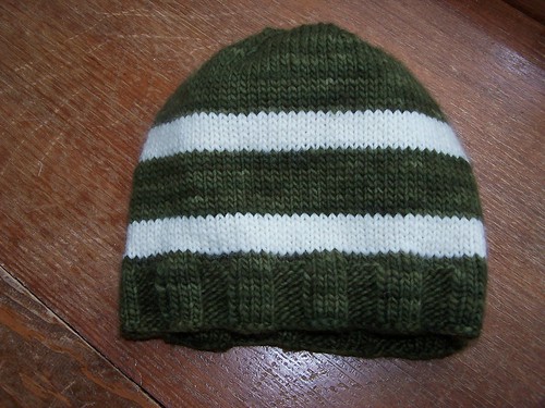 FInished Green/White Hat