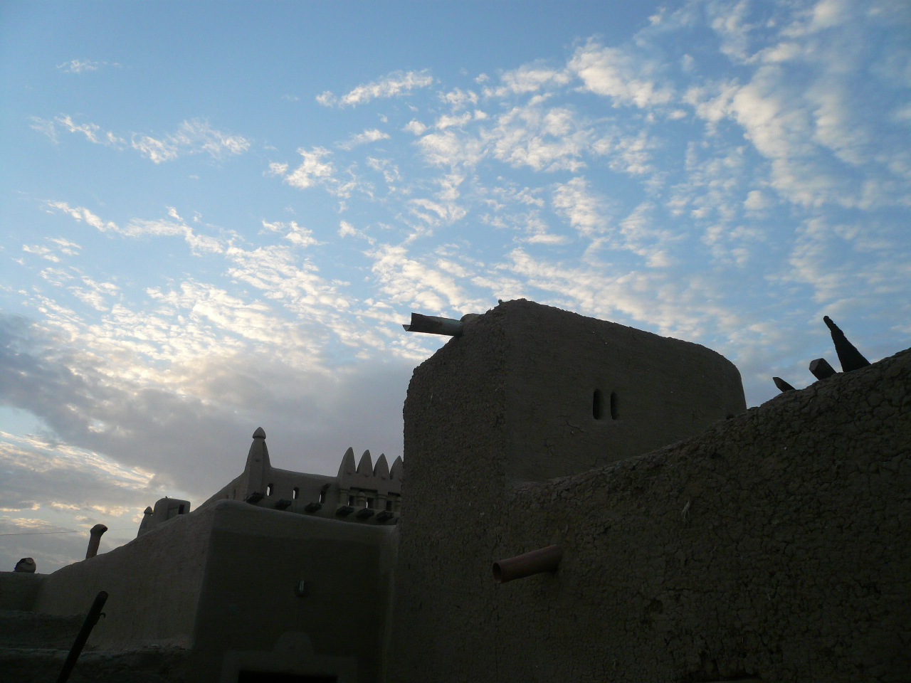 djenne mosque, morning