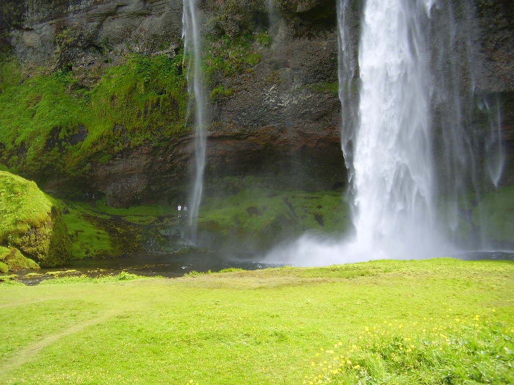 The waterfall Seljalandsfoss - In south Iceland  -  'CAN YOU SEE THE PEOPLE !' -  'THE ART OF NATURE'  - Best viewed large !