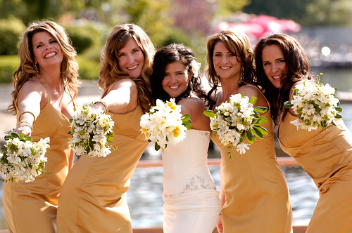 Wedding Party With Flowers Finding affordable flowers for your wedding can