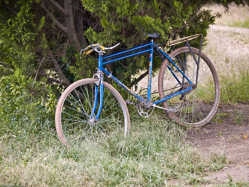 An old bike Olympus E500 focal length 104 mm Exposure f 29