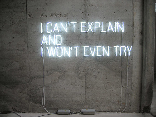 I Can't Explain And I Won't Even Try / Stowe Boyd