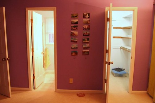 View of the bathroom and closet before renovation