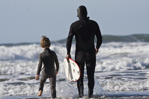 Surfing or otherwise, fathers teach their kids great stuff!