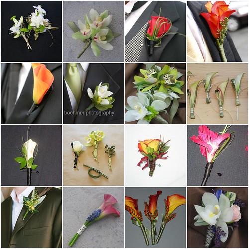 A selection of boutonnieres Ideas for your wedding