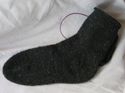 Toe Up Sock - Working Leg