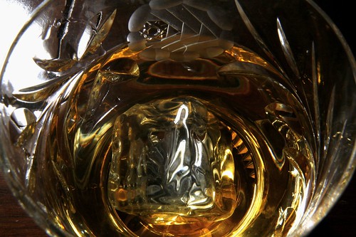 the outsiders noir glass of scotch whisky.