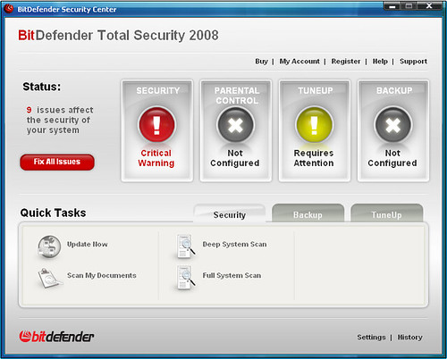 BitDefender Total Security 2008 Build 11.0.13