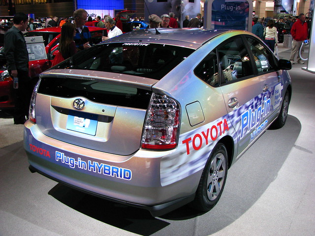 car automobile plugin hybrid hatchback toyotaprius 2008chicagoautoshow