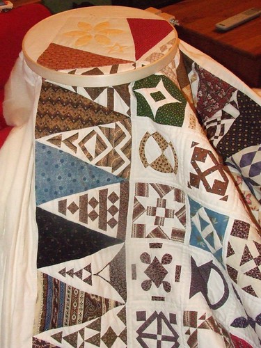 Some of the border I finished quilting...