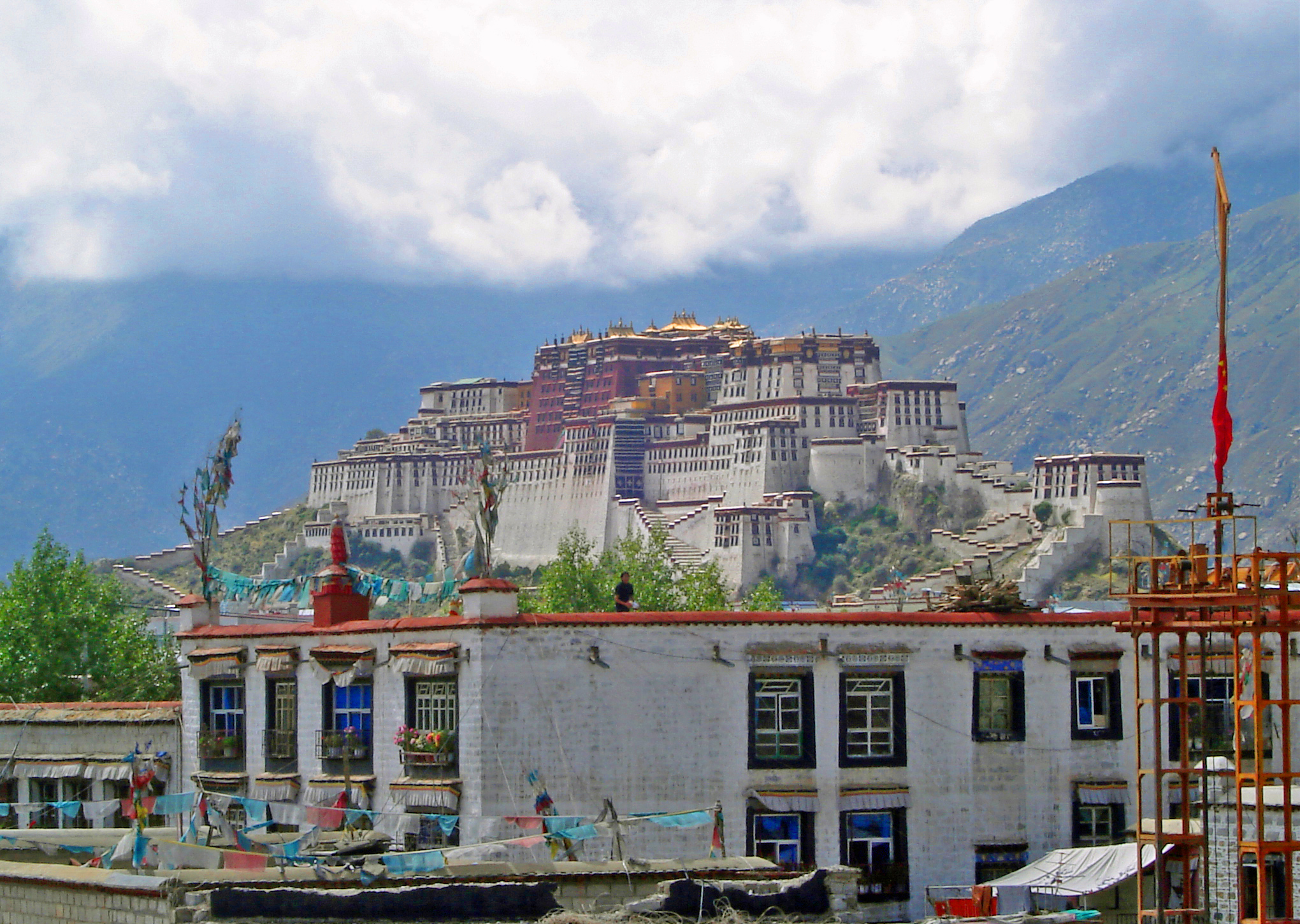 Potala Palace over the rooftops