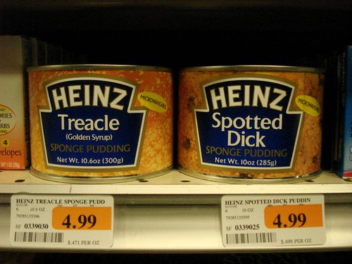 spotted dick? treacle? wtf?