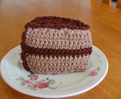 Birthday cake, crocheted style