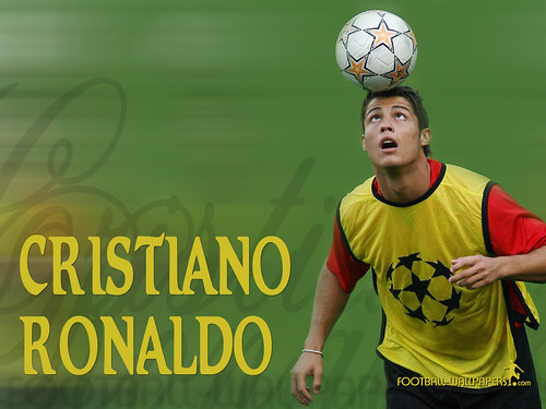 Wallpaper of Cristiano Ronaldo in Action