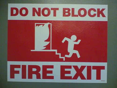 Do Not Block Fire Exit