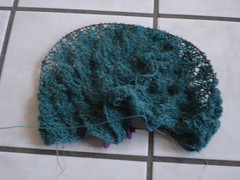 WIP Leaf Lace shawl