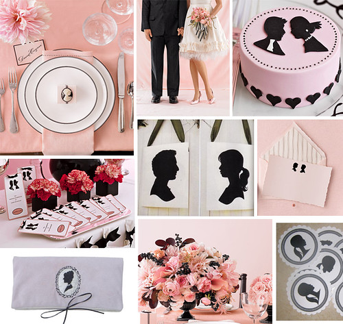 Wedding Decor Ideas Cameo Pink and Black Wedding