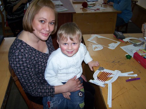 Edna and two year old Andriy at church