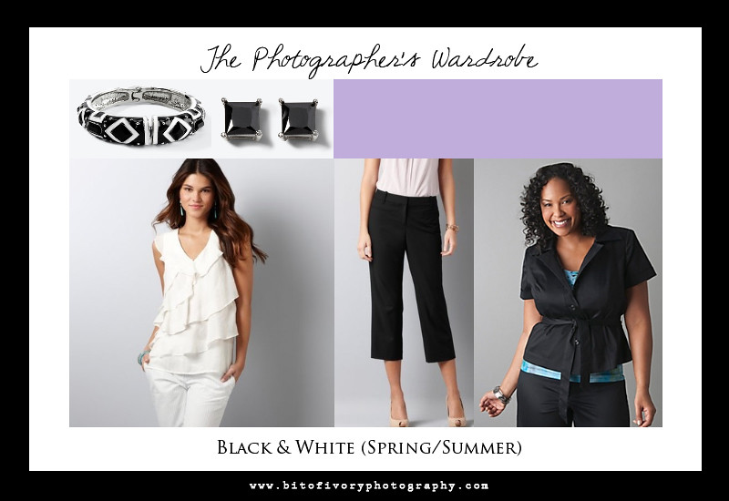 Black and White Photographers Wardrobe What to Wear