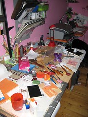 Messy Studio Desk