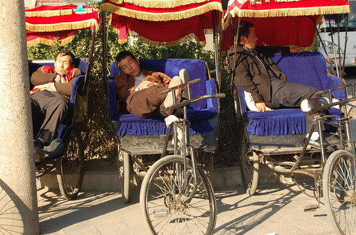 Rickshaws at rest