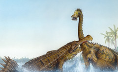 SarcoNiger - Sarcosuchus the SuperCroc hunting Nigersaurus