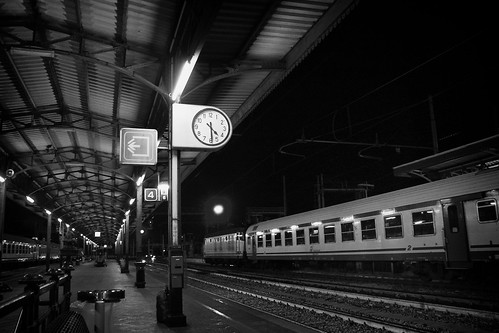 Italian Train Station by Night