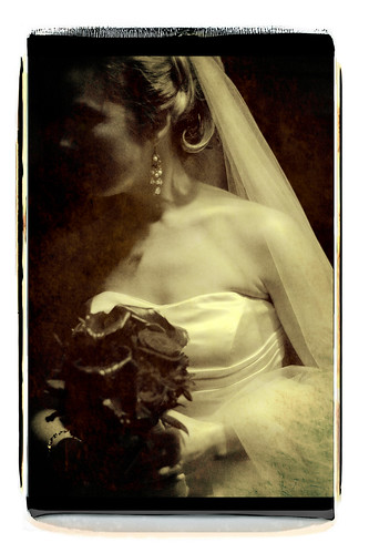 polaroid transfer wedding image