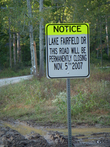 Lake Fairfield Drive closes