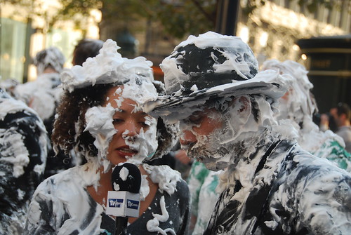 Pie fight at powell