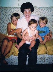 Grandma and 3 very happy kids 1989