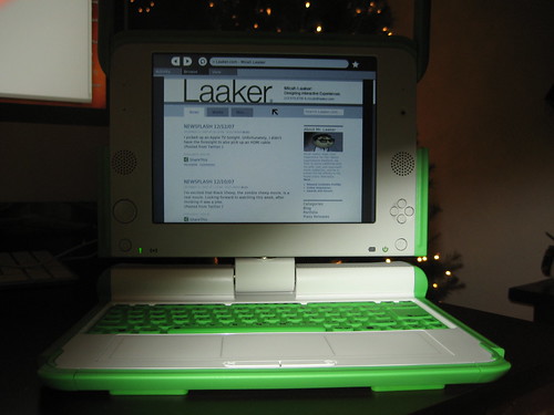 Laaker.com on OLPC laptop screen
