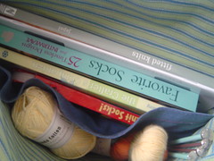 Loaded up with my knitting goods