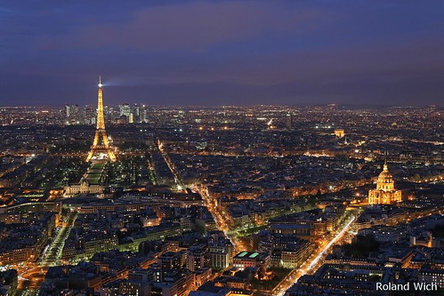 paris at night. Paris - Night view from Tour