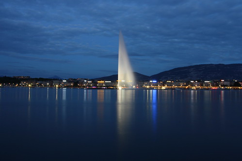 Geneva Lake at night