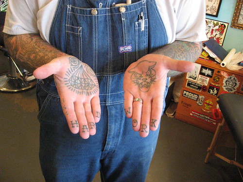 diamond tattoos on fingers. Palm and Finger Tattoos