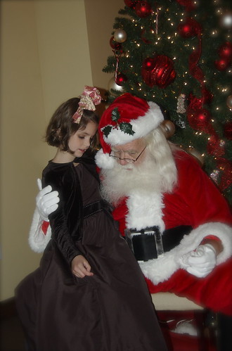 pouring out her heart to Santa