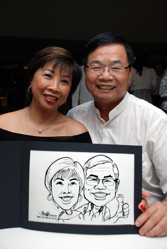 Caricature Christopher Tan 60th birtyhday party 4