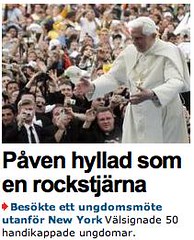 Påven rockstjärna
