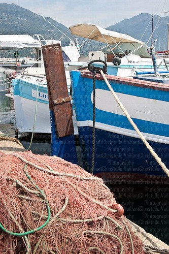 Fisherman net and boat