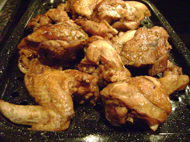 adobo chicken, broiled