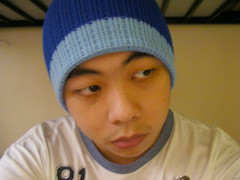 Now, I'm wearing a blue beanie for Blue Beanie Day.